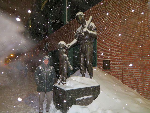 Ted Williams and Dave enjoying the blizzard