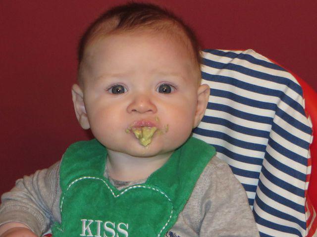 Grandma puts it in, Isaac puts it out!