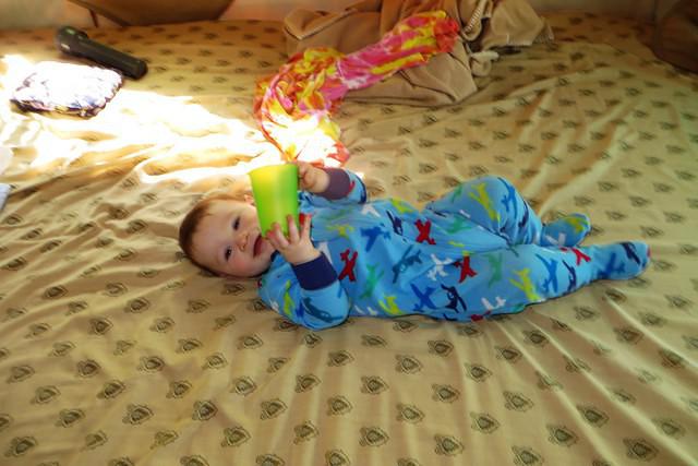 Lounging in the Camper