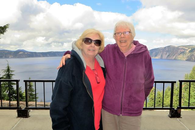 Carol and Mom at Crater Lake Lodge