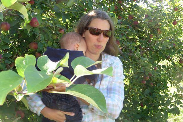 Evie Cuddle in the Orchard