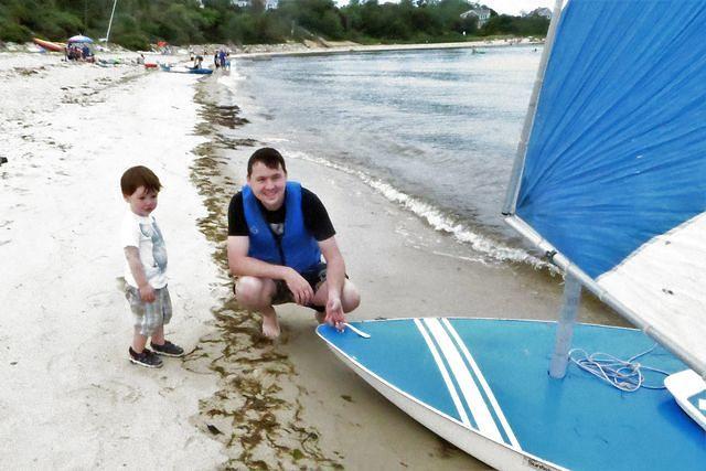 Isaac Checking Out the Sunfish