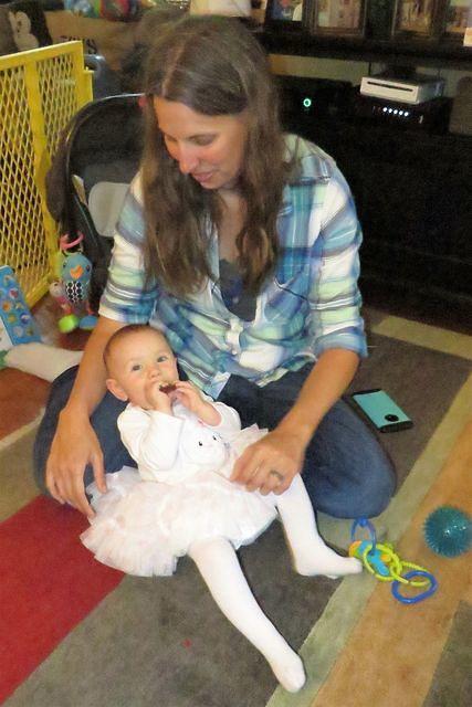 Evie Lounging on Mommy