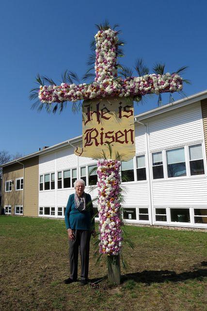Mom at Flowering Cross