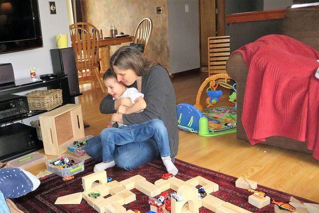 Mommy Sneaking a Cuddle