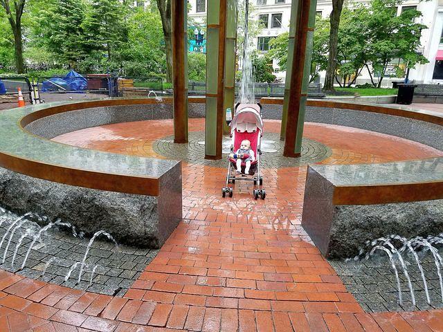 Evie in the Fountain