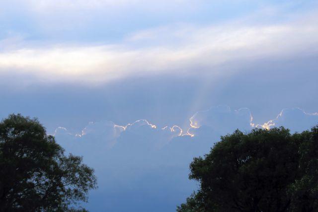 RaysThrough the clouds