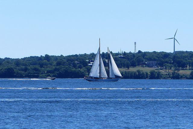 Sailing Past Wind Turbine