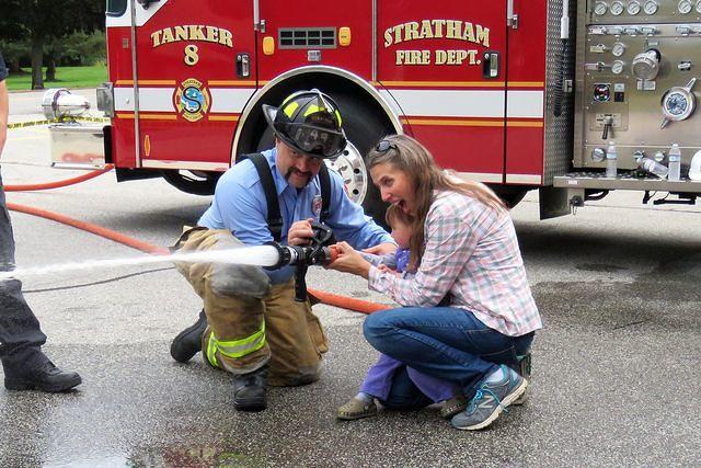 Evie and Beth Putting Out the Fire