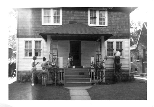 Mickey, Jimmy and Duane paint Detroit house