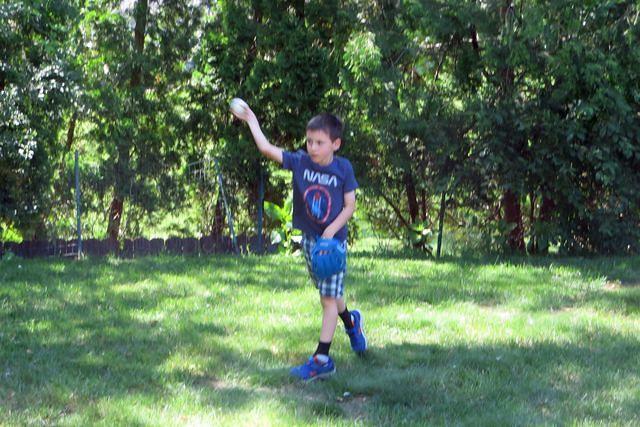 Tossing to Uncle Daren