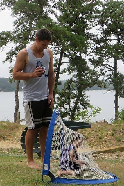 Impressing uncle Darren With Her Retrievall Technique!