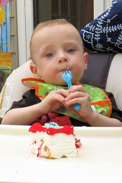 Big Boy Using a Fork