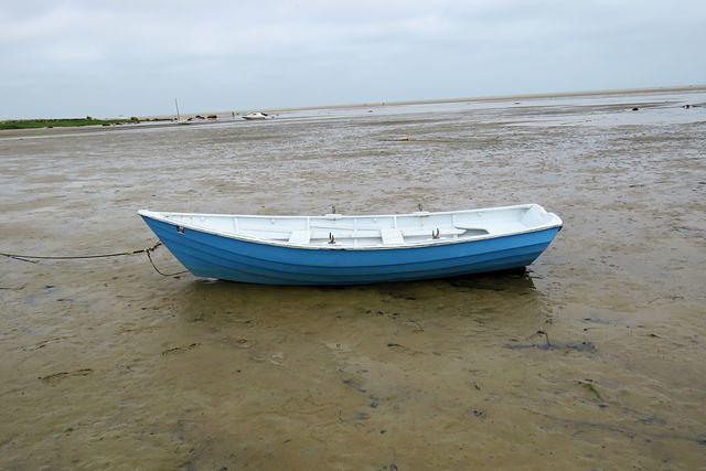 Beached Blue Boat