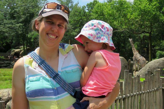 Beth and Evie By the Giraffes