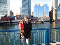 Tea Part ship and Boston view from Children's Museum