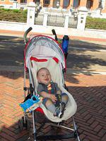 Thomas in front of the State Houe