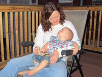 Mghan and Thomas share a moment