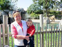 Grandma and Thomas enjoying the elephants