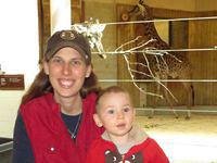 Beth and Thomas in the Giraffe House