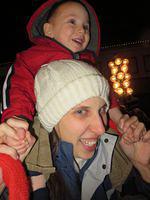 Dancing on Mommy's Shoulders