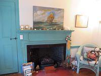 Gas fireplace in our room