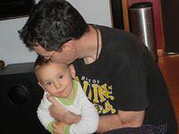 Morning snuggle with Daddy