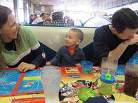 Mommy and Thomas sharing a joke