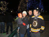 Thomas, Beth, Dave and Sean by the Frog Pond Ice Rink