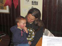 Rosy cheeked piano player watcher