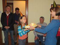 Successfully blowing out all 10 candles