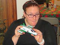 Breanna demonstrating flight of the cruiser