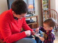 Showing Uncle Darren Scout in the Space Shuttle