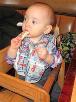 The many faces of Thomas with bread 2