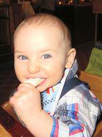 The many faces of Thomas with bread 3   (grrrrrrr)