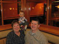 Posing with Grandma and Grandpa