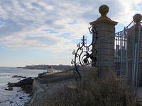 Looking ahead to the closed part of the walk