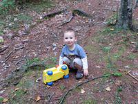 Trying out the new truck in the woods