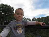 Waiting for cars to go under the bridge