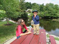 Enjoying our picnic lunch
