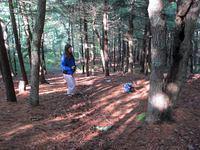 Climbing the hill behind campsite