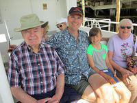 Dad, Rick, Lexi and Mom heading out to sea
