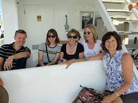 Jamie, Alyssa, Laura, Laurie, and Kat ready for the ride