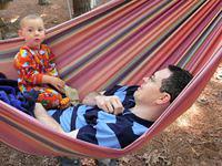 Thomas and Daddy hammock time