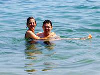 Crazy people smiling!