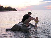 Thomas running in water