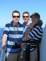 Sean, Dave, Beth and Thomas at the prow