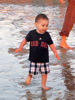 Thomas walking on the flats
