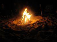 Beach campfire