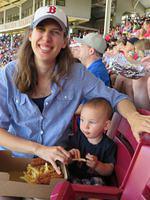 Sharing french fries with Mommy